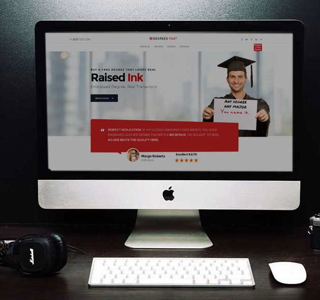 Realistic fake college degrees